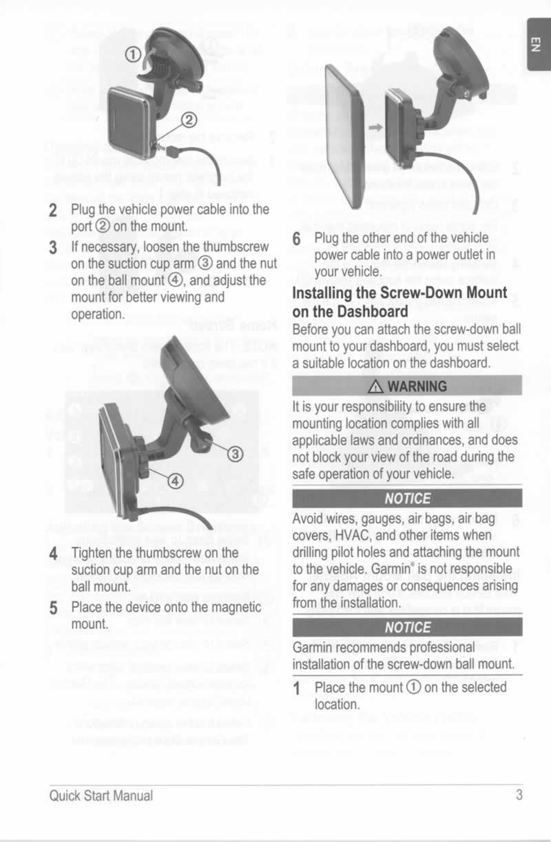 Garmin RV 890 Instruction Booklet page 1Page 3