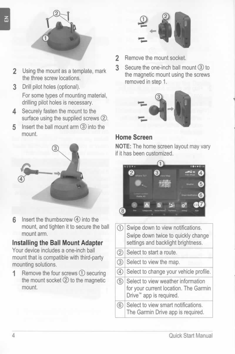 Garmin RV 890 Instruction Booklet page 1Page 4